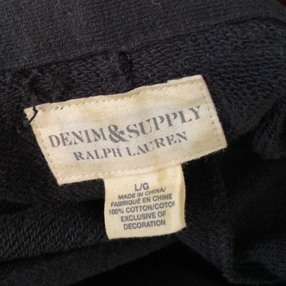 Denim & Supply Ralph Lauren Black Coat with White Trim - Picture 8 of 13